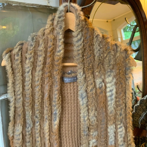 Bagatelle Real Genuine Fur Sweater Vest - Picture 3 of 10